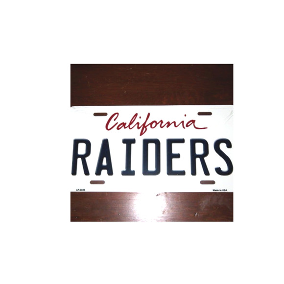 NFL Oakland Raiders License Plate Super Bowl Metal California Retro Auto Sign - Picture 2 of 3